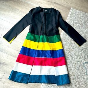 Silk maxi spring coat